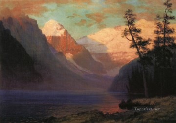 夕焼け ルイーズ湖 アルバート ビアシュタットの風景 Oil Paintings